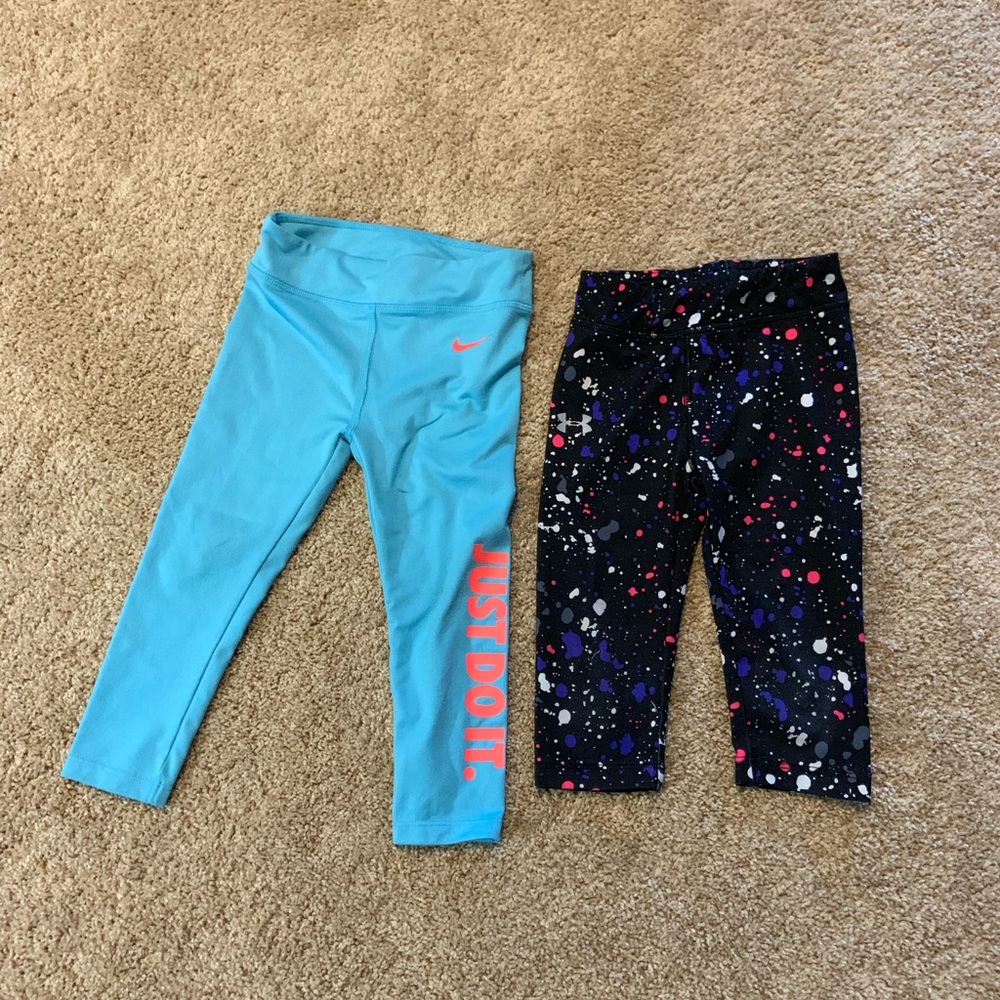 Lot of toddler athletic leggings. 3T